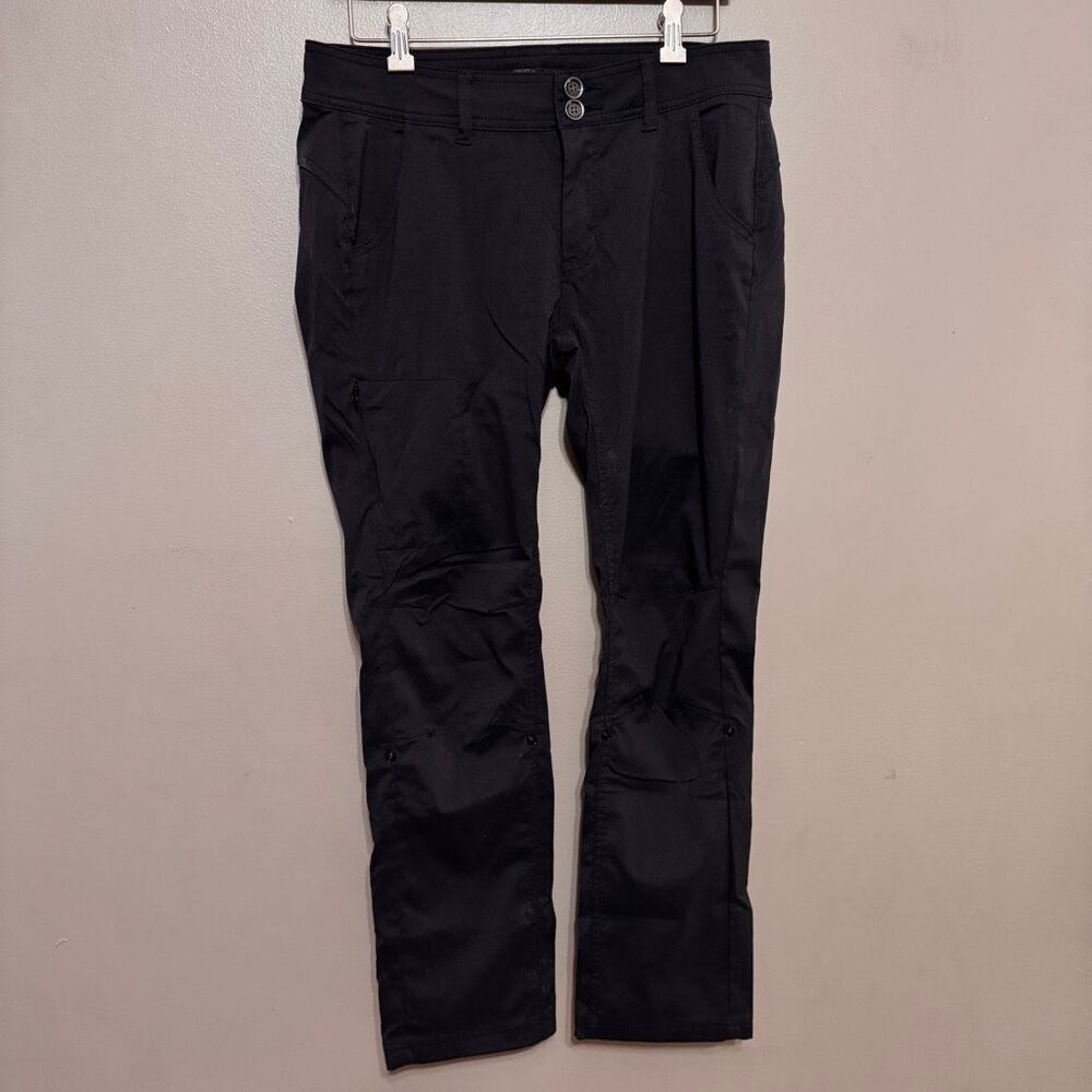 Prana Halle black Convertible Roll Up Pants Stretch 10
